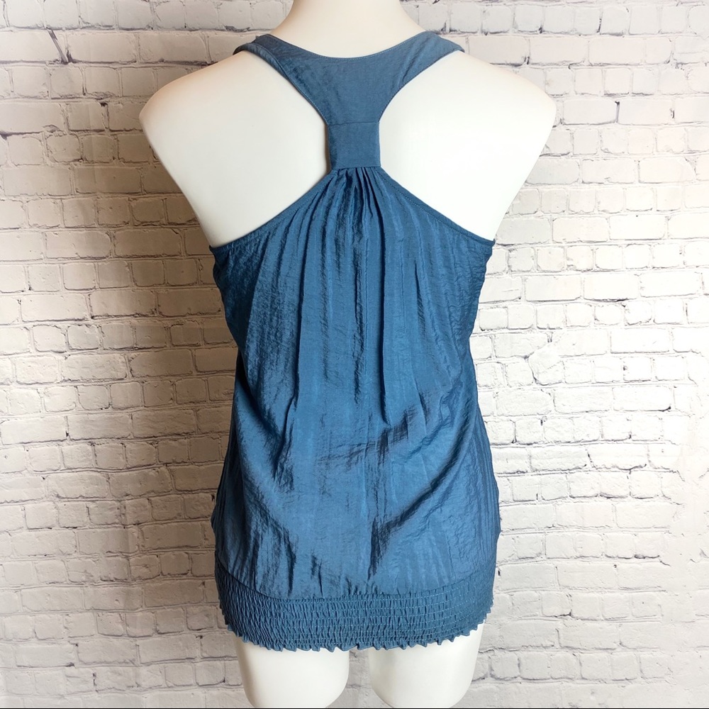 Edge Elastic Waistband Racer Back Tank - Picture 3 of 6